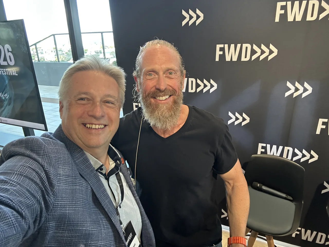 Arek Rejman with Craig Scroggie at FWD Fest 26