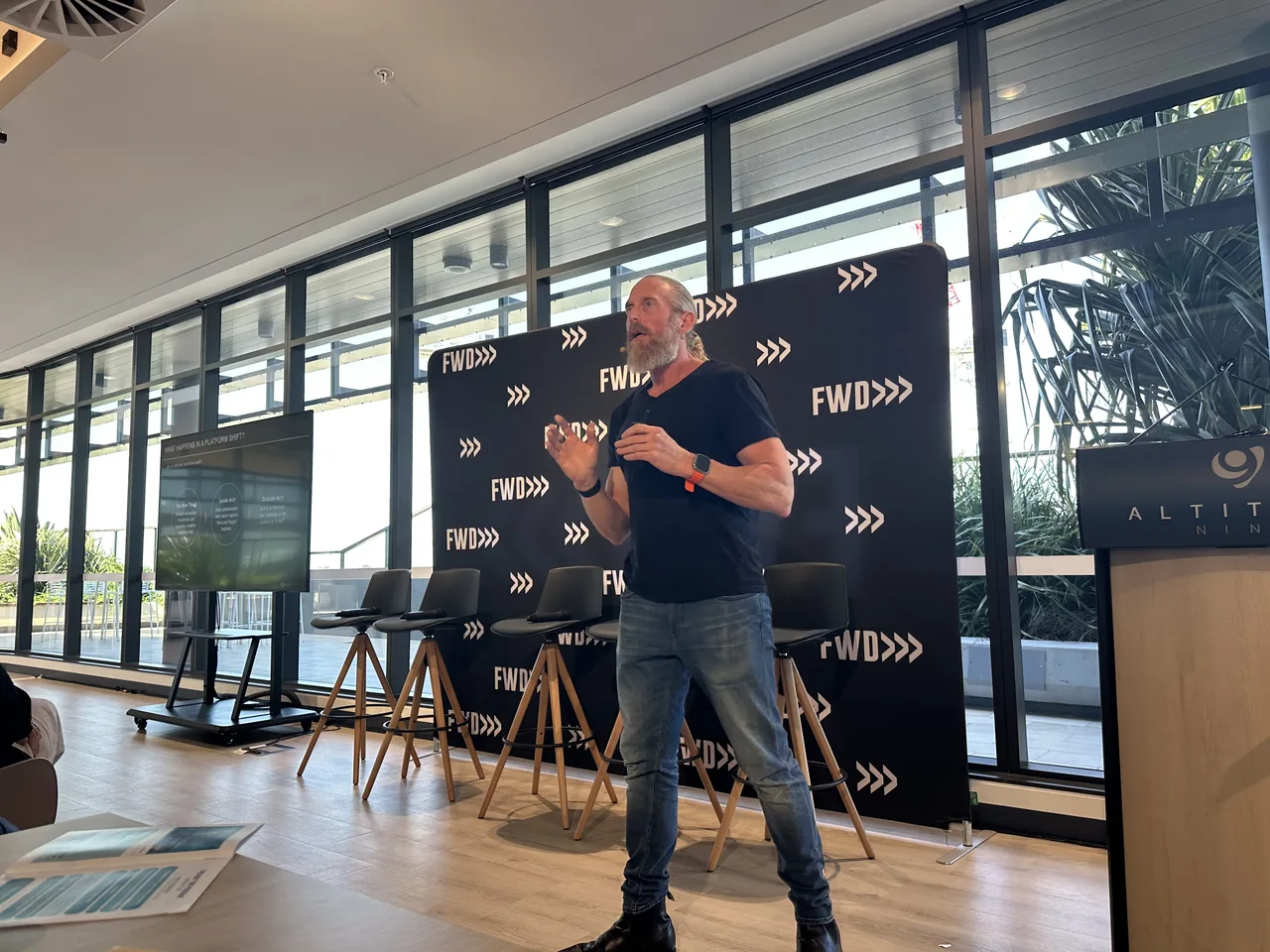 Craig Scroggie, CEO of NEXTDC, presenting at FWD Fest 26 Thought Leaders Forum